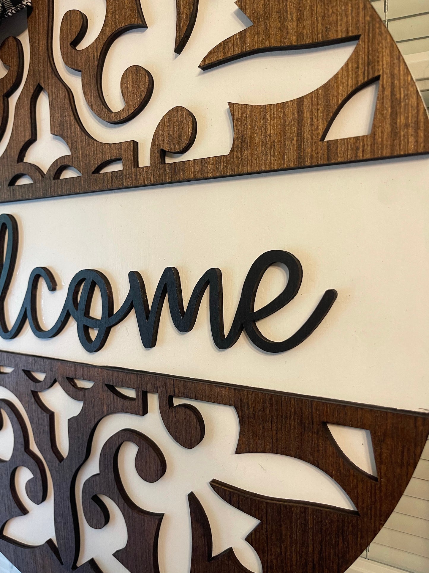 Welcome Ornate Door Hanger - Year Round Door Sign
