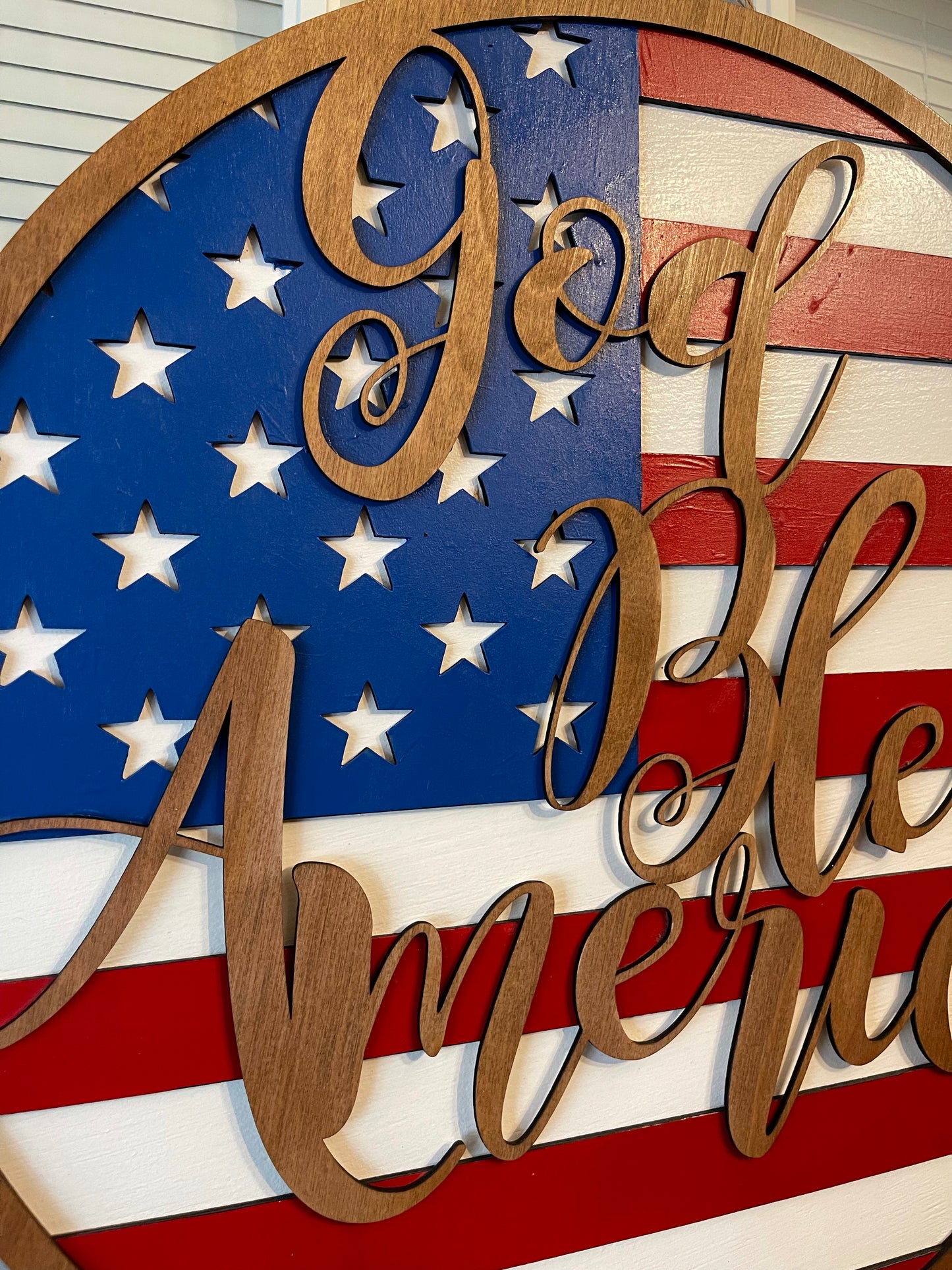 God Bless America Door Hanger