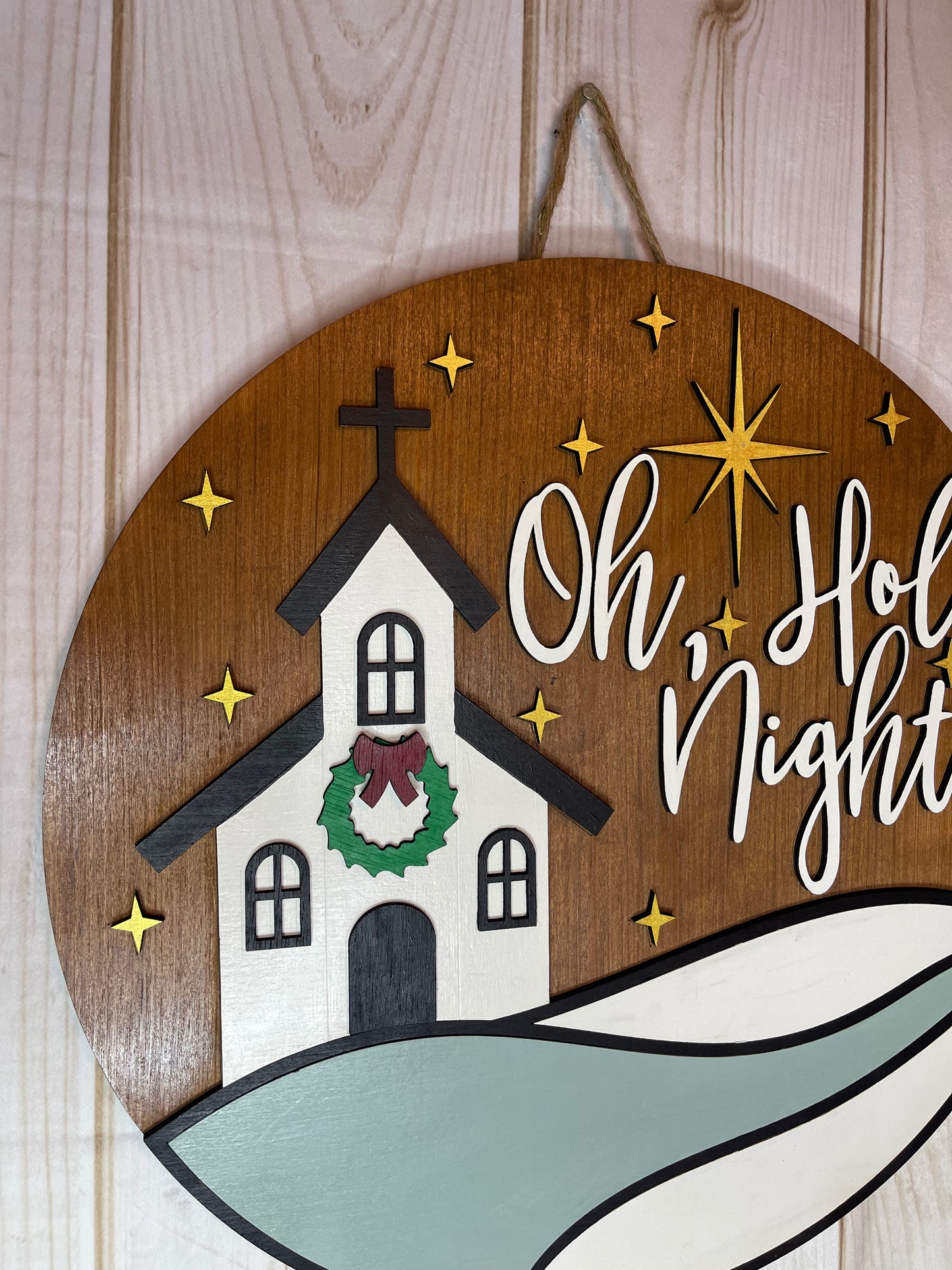 Oh Holy Night Christmas Door Hanger