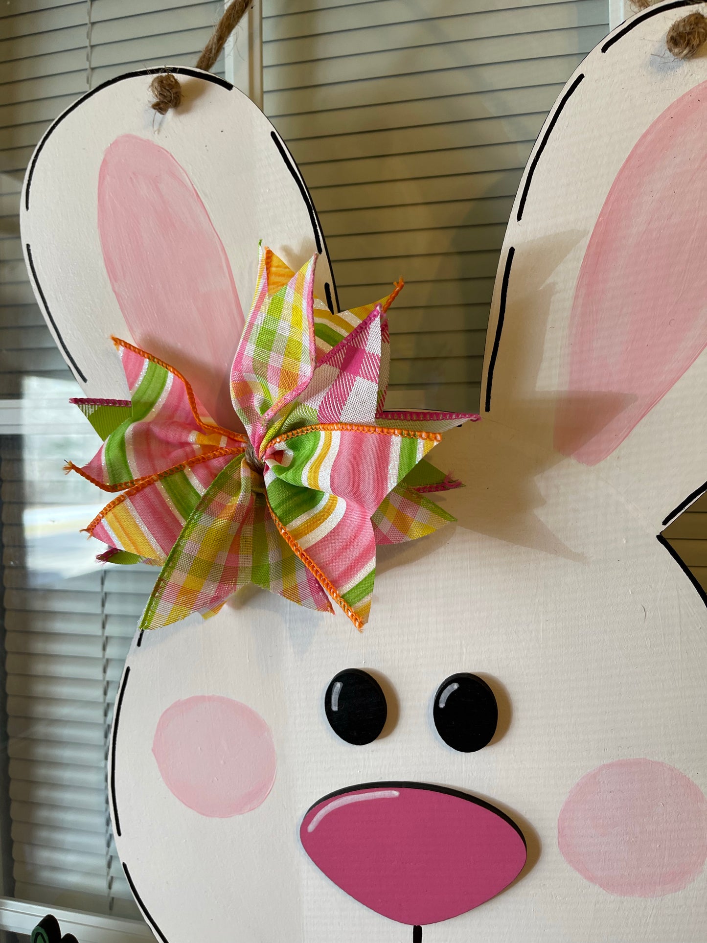 Easter Bunny 3D Wood Door Hanger