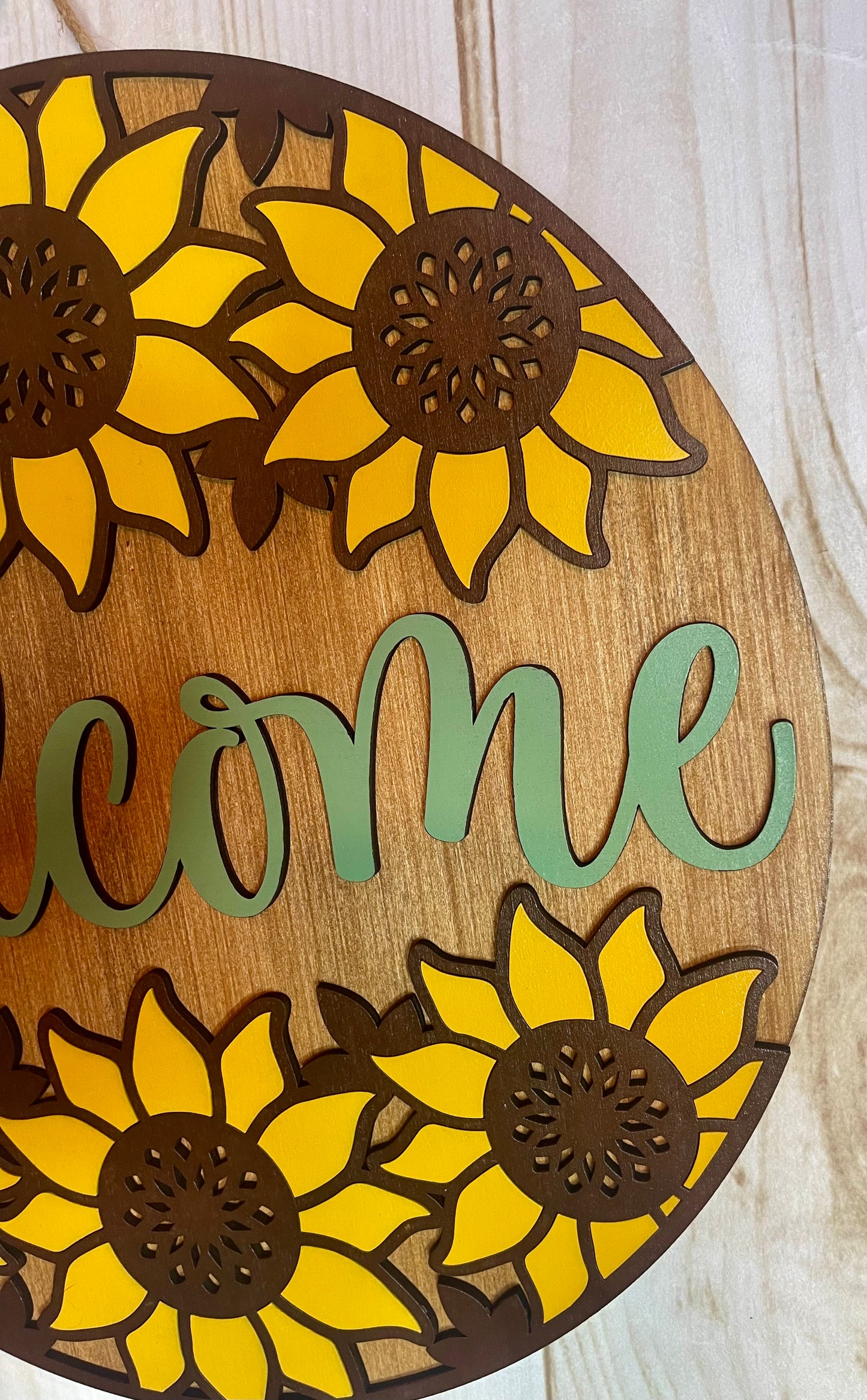 Sunflower Welcome Door Hanger