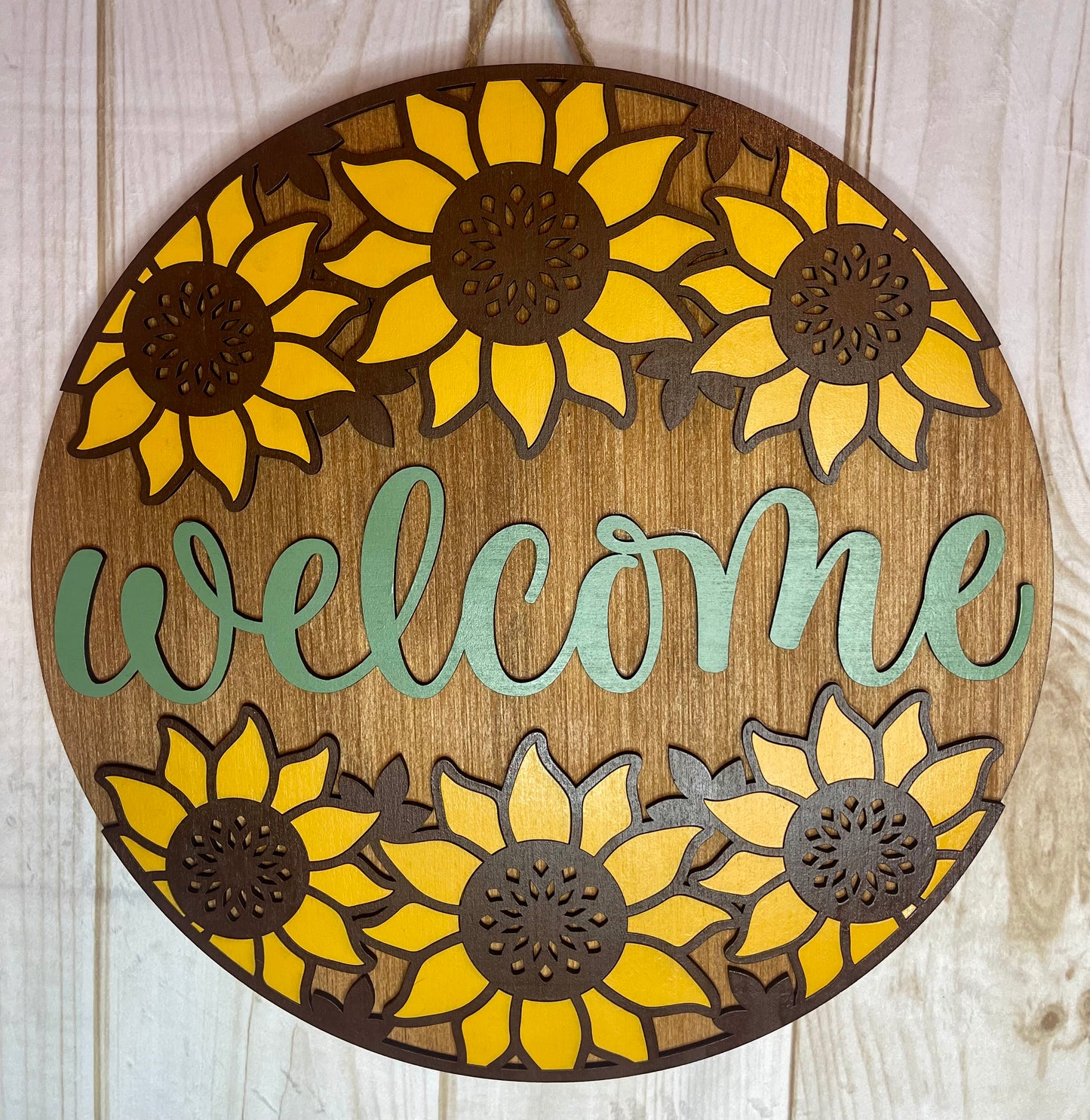 Sunflower Welcome Door Hanger