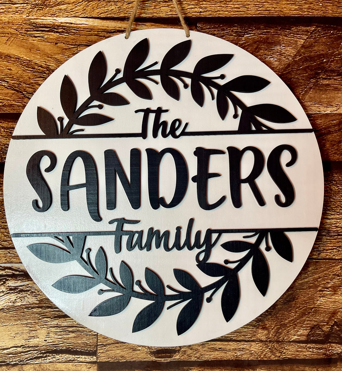 Family Name Wood Door Hanger – Backwoods Designs and Decor