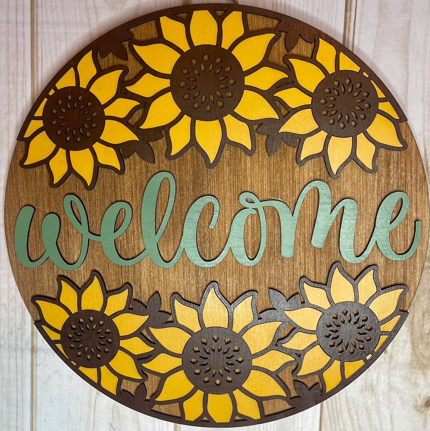 Sunflower Welcome Door Hanger