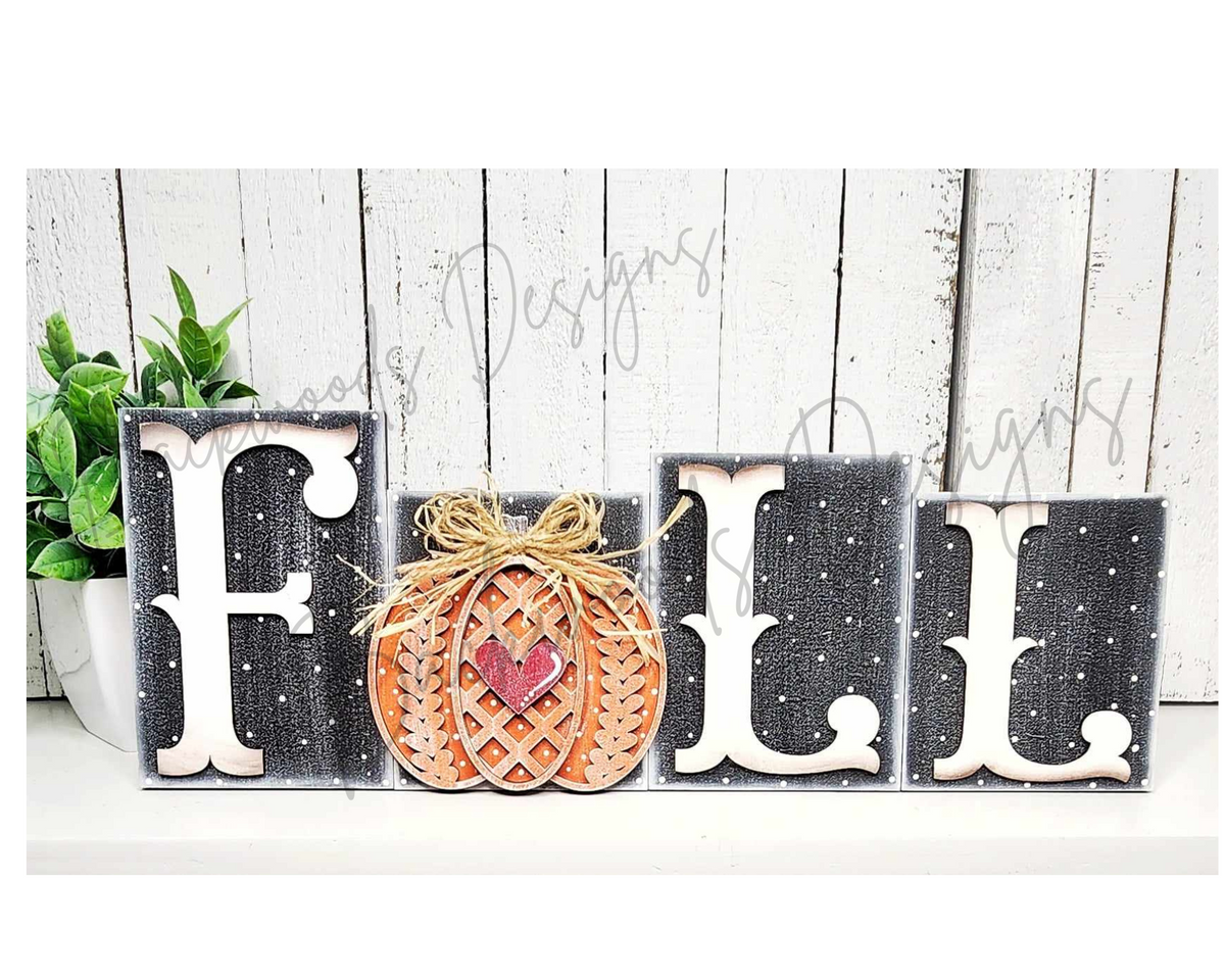 Fall Sweater Pumpkin DIY Word Block