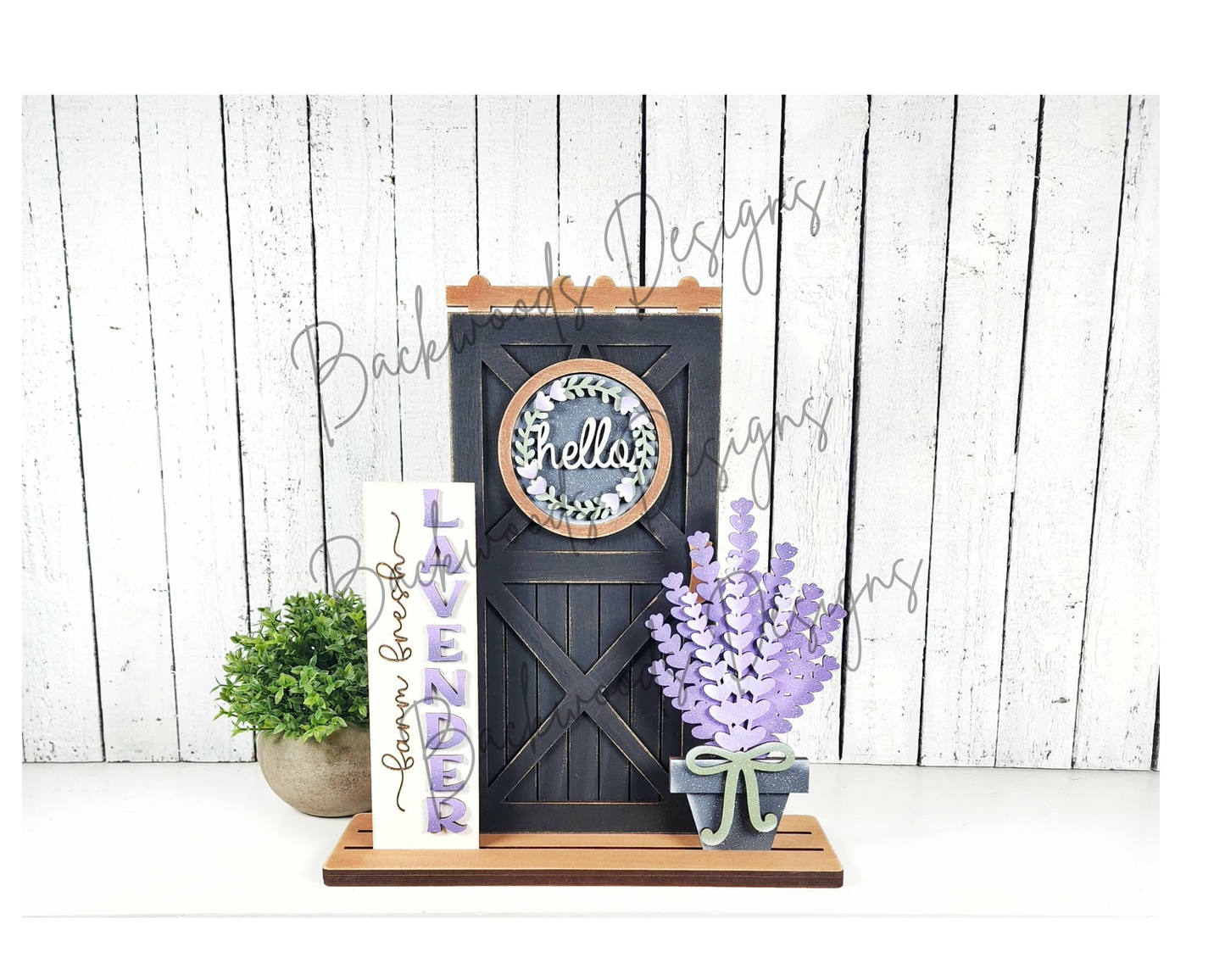 DIY Lavender Barn Door Insert