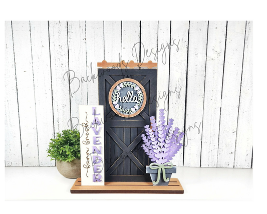 DIY Lavender Barn Door Insert