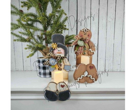 Christmas Sweet Friends DIY Votive Candle Holder Shelf Sitter