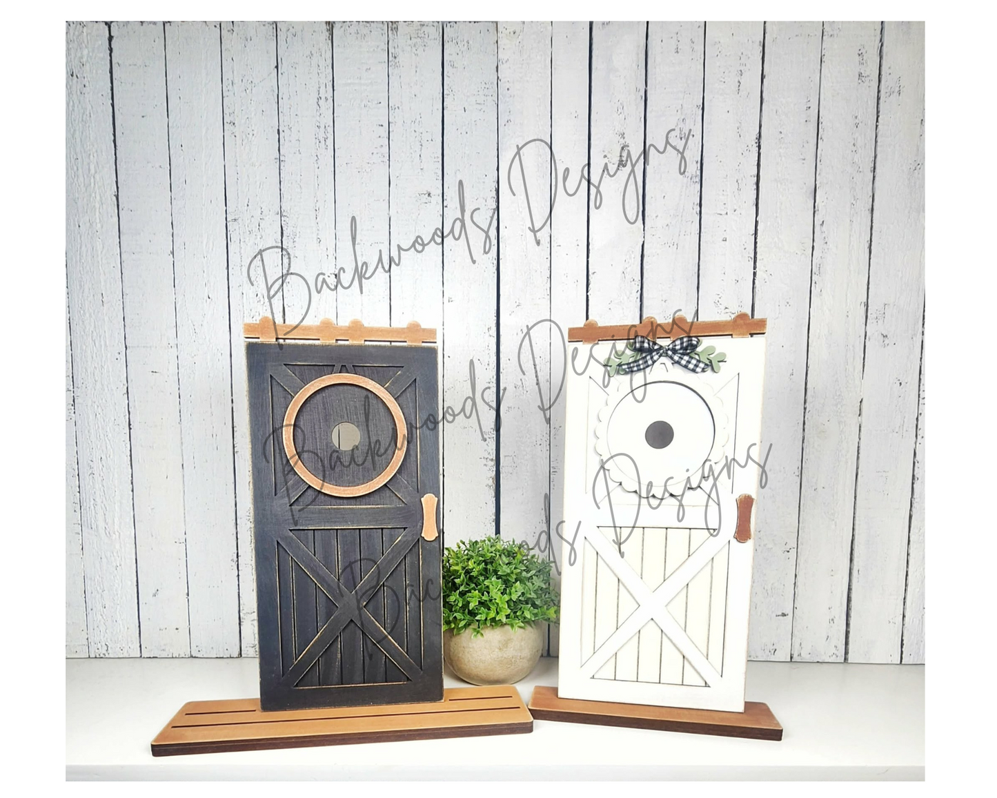 DIY Barn Door Shelf Sitter Interchangeable