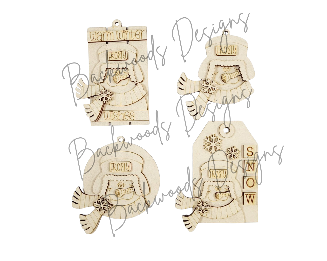 Winter Snowman Christmas Ornaments DIY