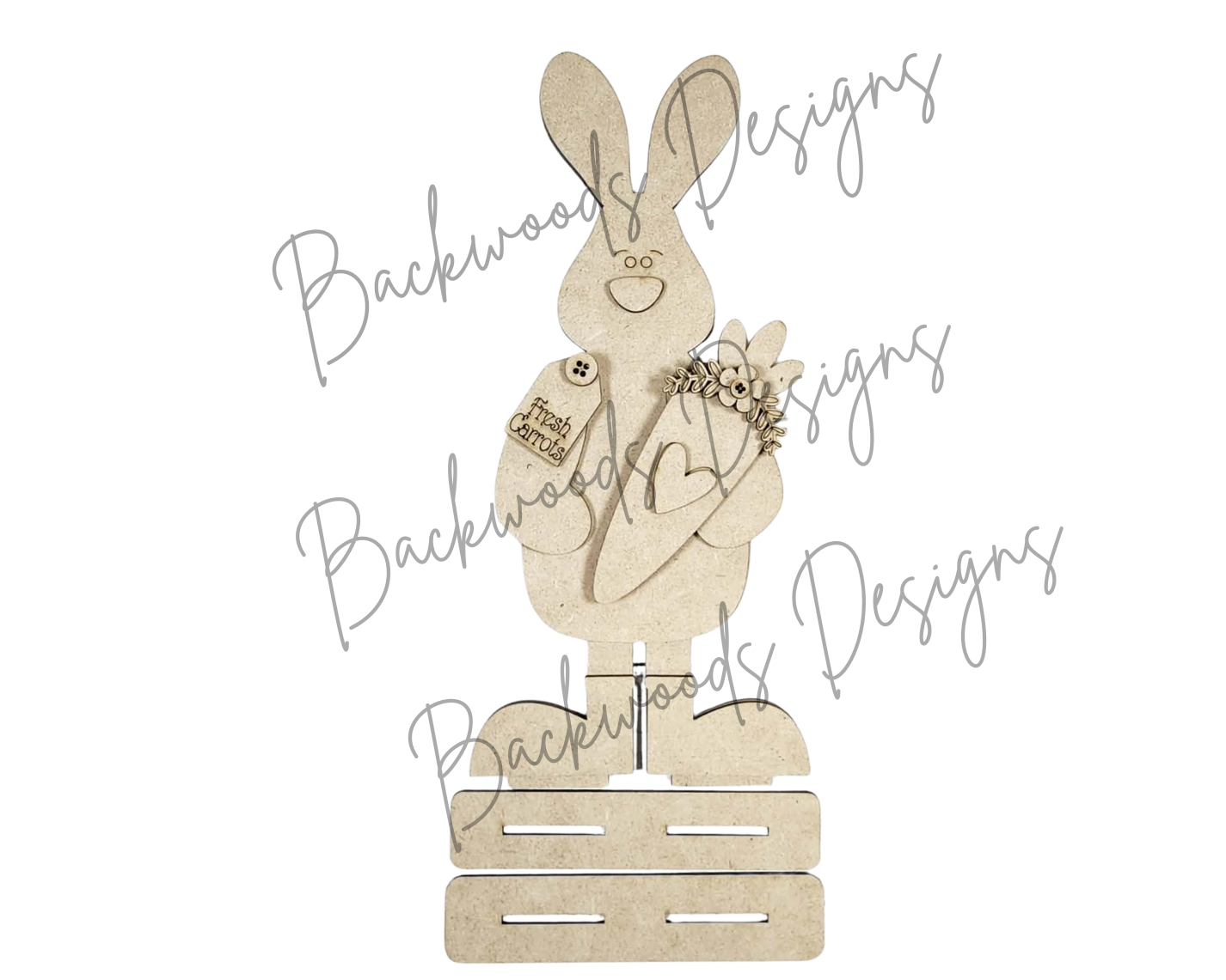 Standing Bunny with Carrot Easter DIY Shelf Sitter