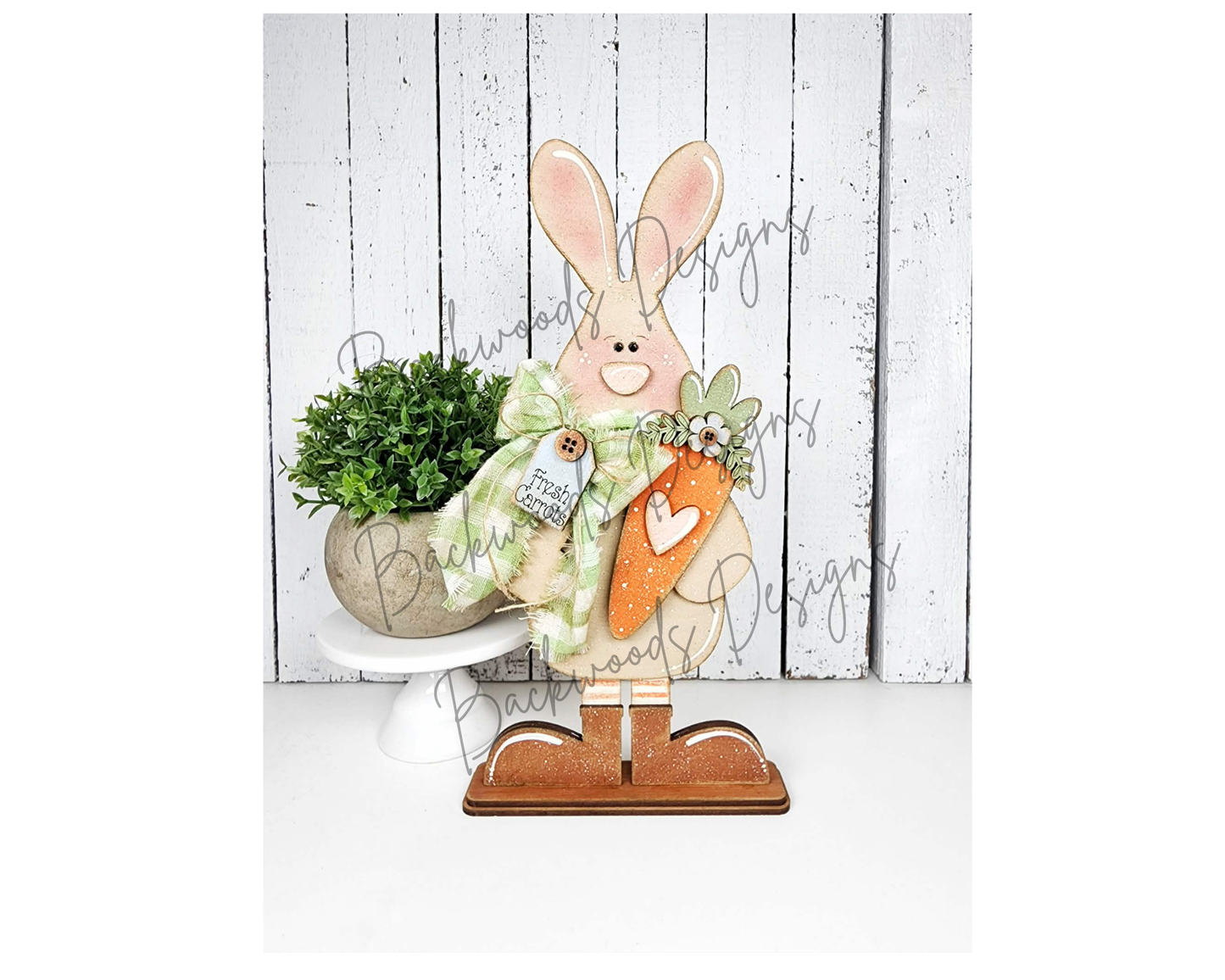 Standing Bunny with Carrot Easter DIY Shelf Sitter