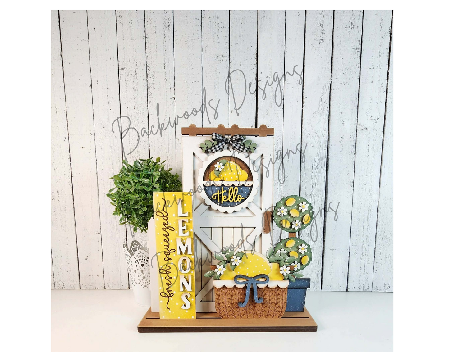 DIY Interchangeable Lemon Porch Door Insert Set