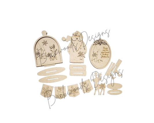 Reindeer Christmas DIY Tiered Tray Decor