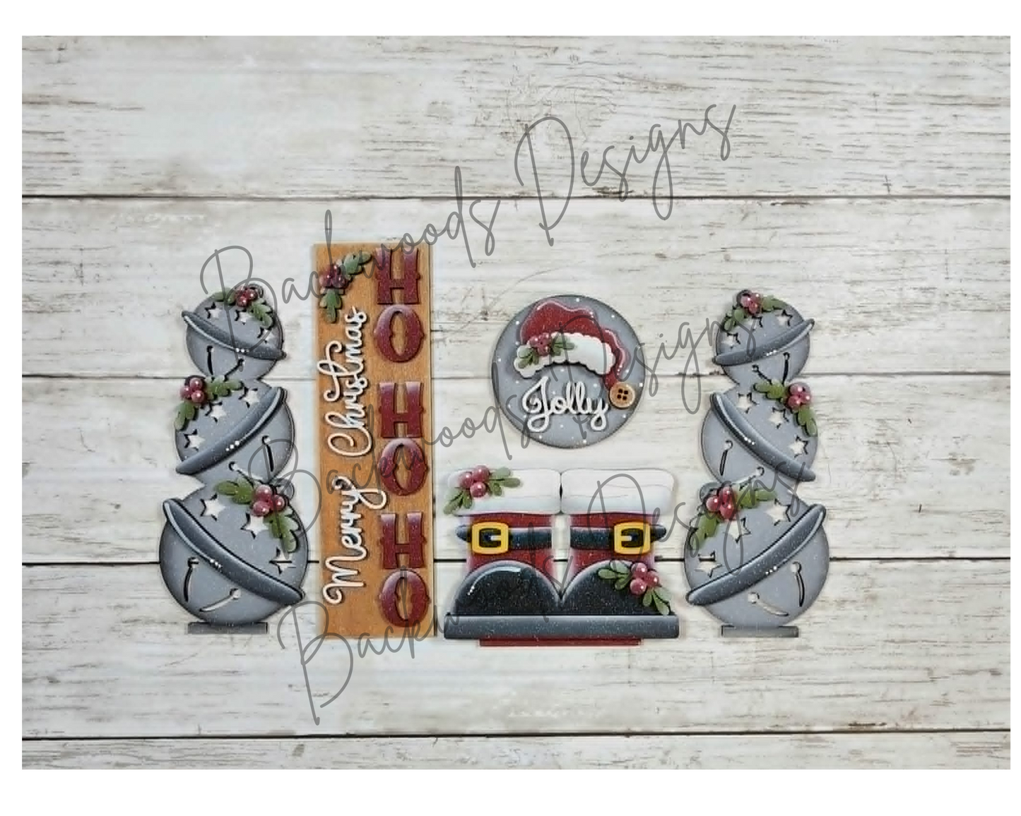 DIY Interchangeable Jolly St Nick Christmas Porch Door Insert Set