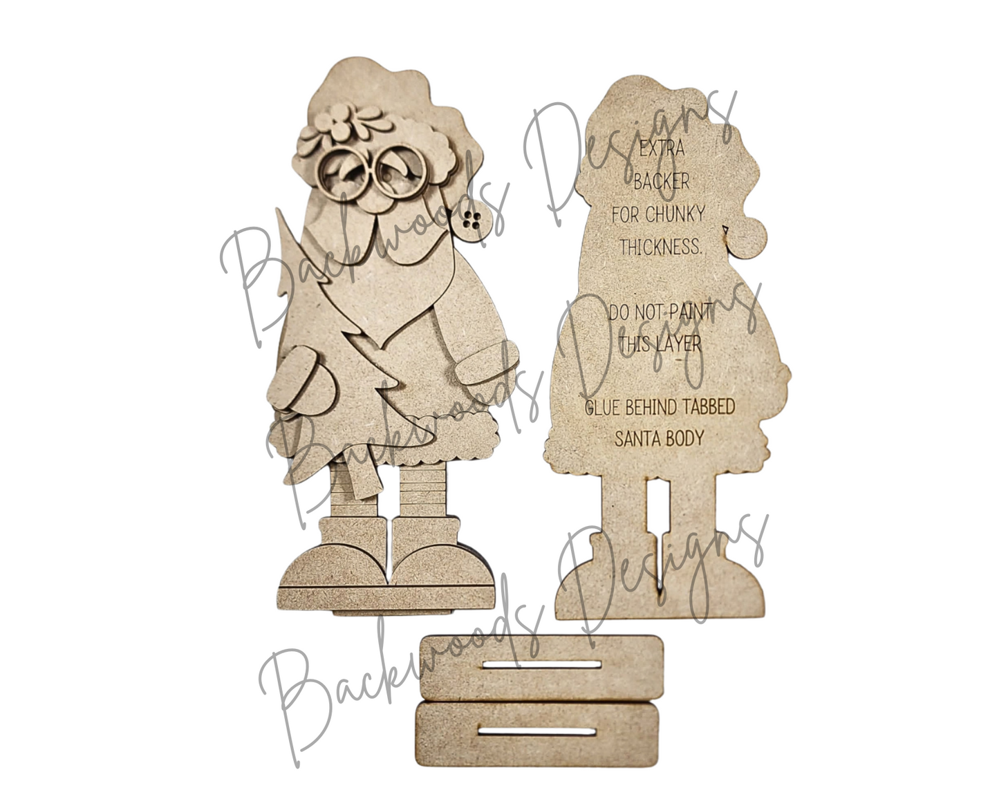Jolly Saint Nick Santa Christmas DIY Shelf Sitter