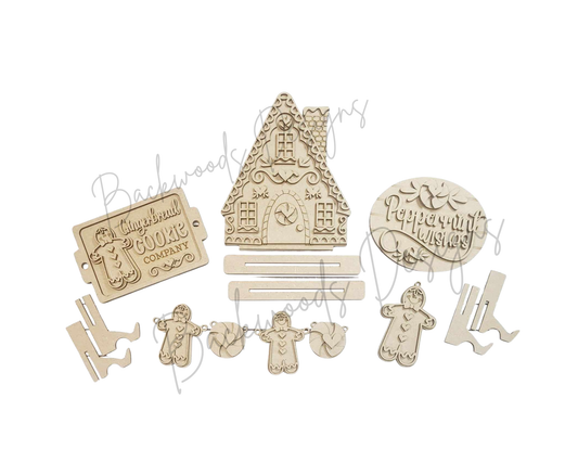 Gingerbread Christmas DIY Tiered Tray Decor