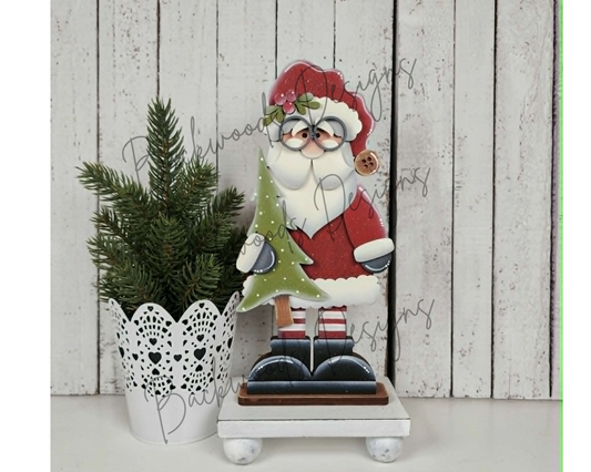 Jolly Saint Nick Santa Christmas DIY Shelf Sitter
