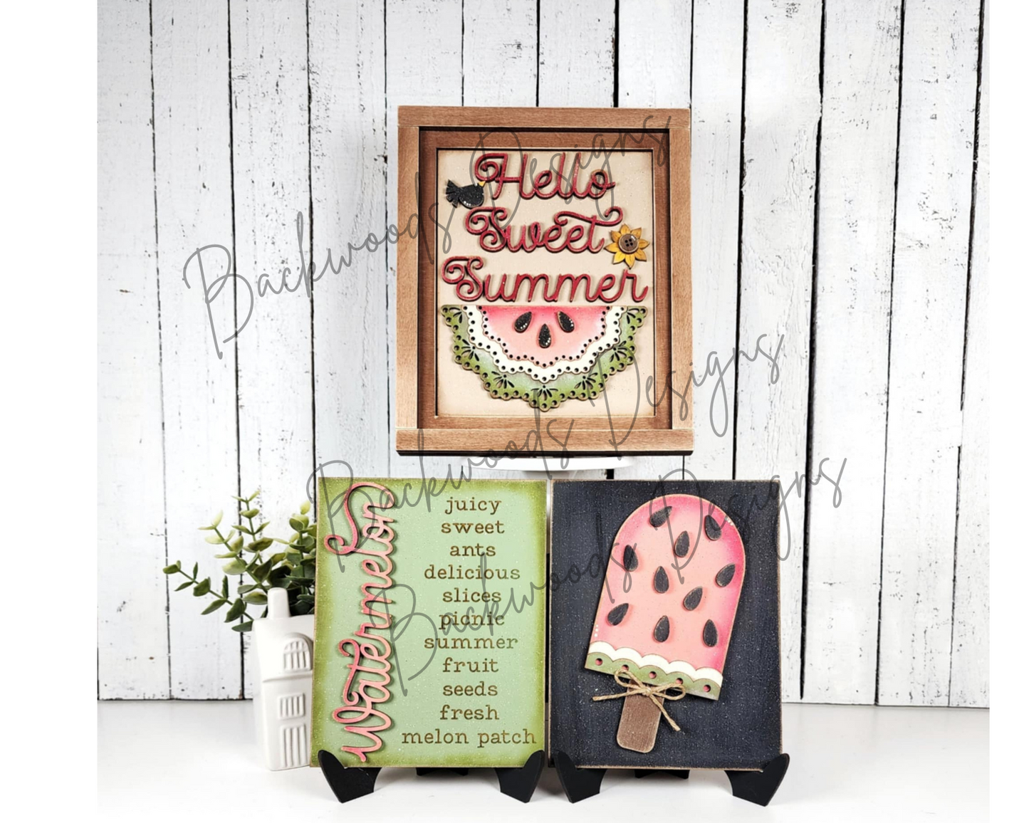 Vintage Watermelon Sign Trio DIY