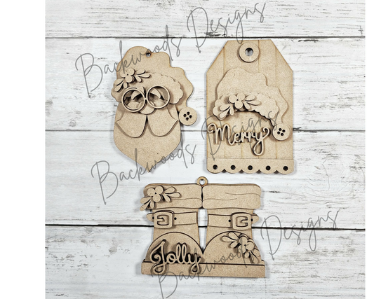 Jolly Saint Nick Santa Christmas Ornaments DIY