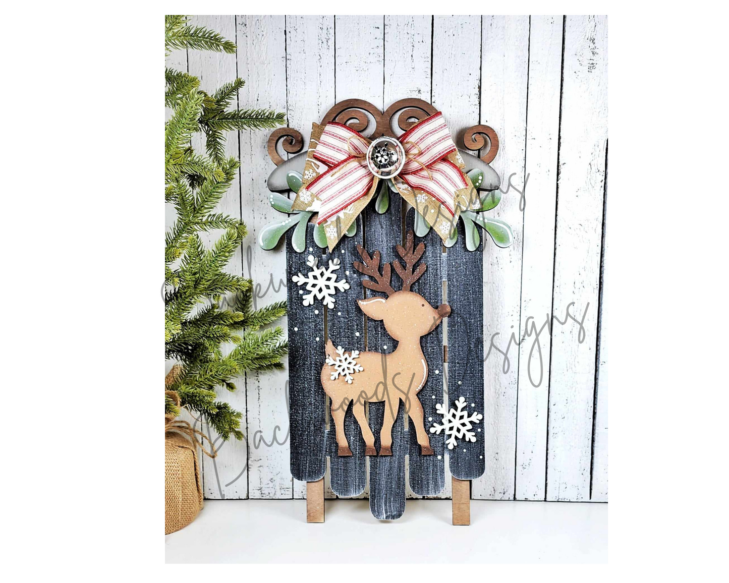 Reindeer Christmas Sled DIY