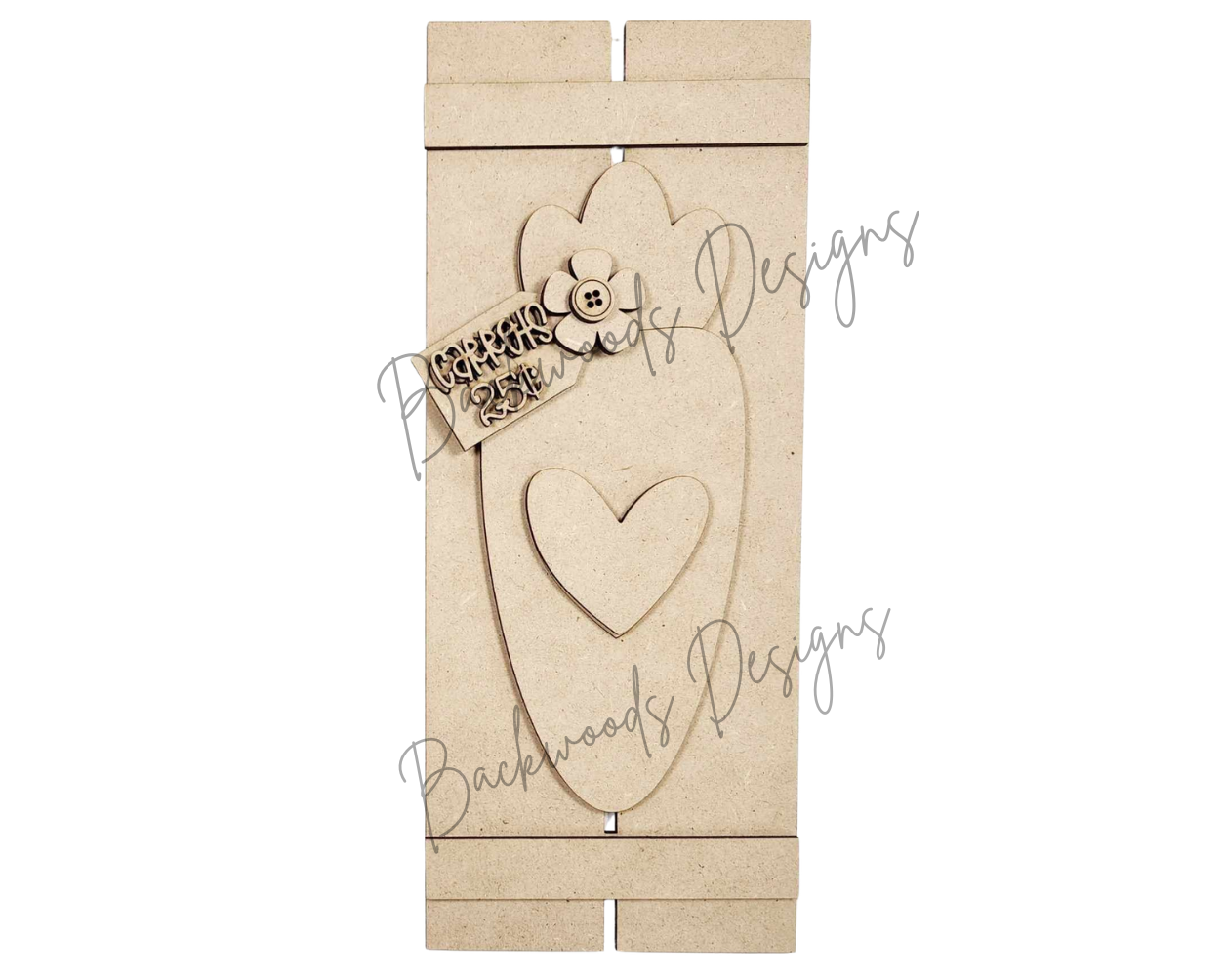 Primitive Bunny and Carrot Easter DIY Mantel Sign