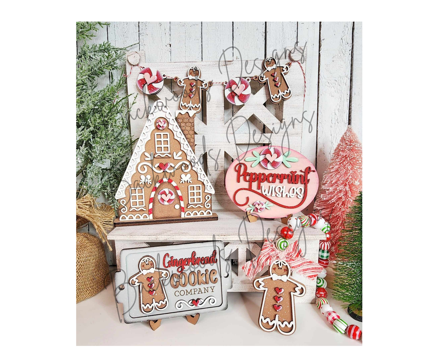Gingerbread Christmas DIY Tiered Tray Decor