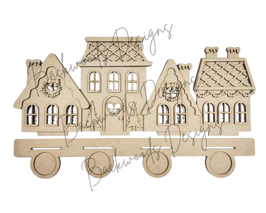 Victorian Gingerbread Village Christmas DIY Shelf Sitter
