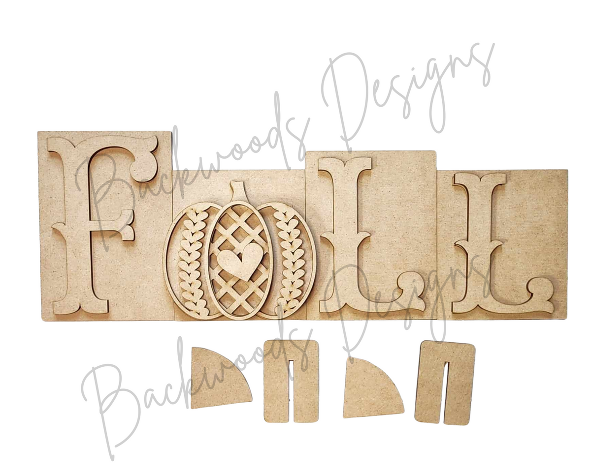 Fall Sweater Pumpkin DIY Word Block