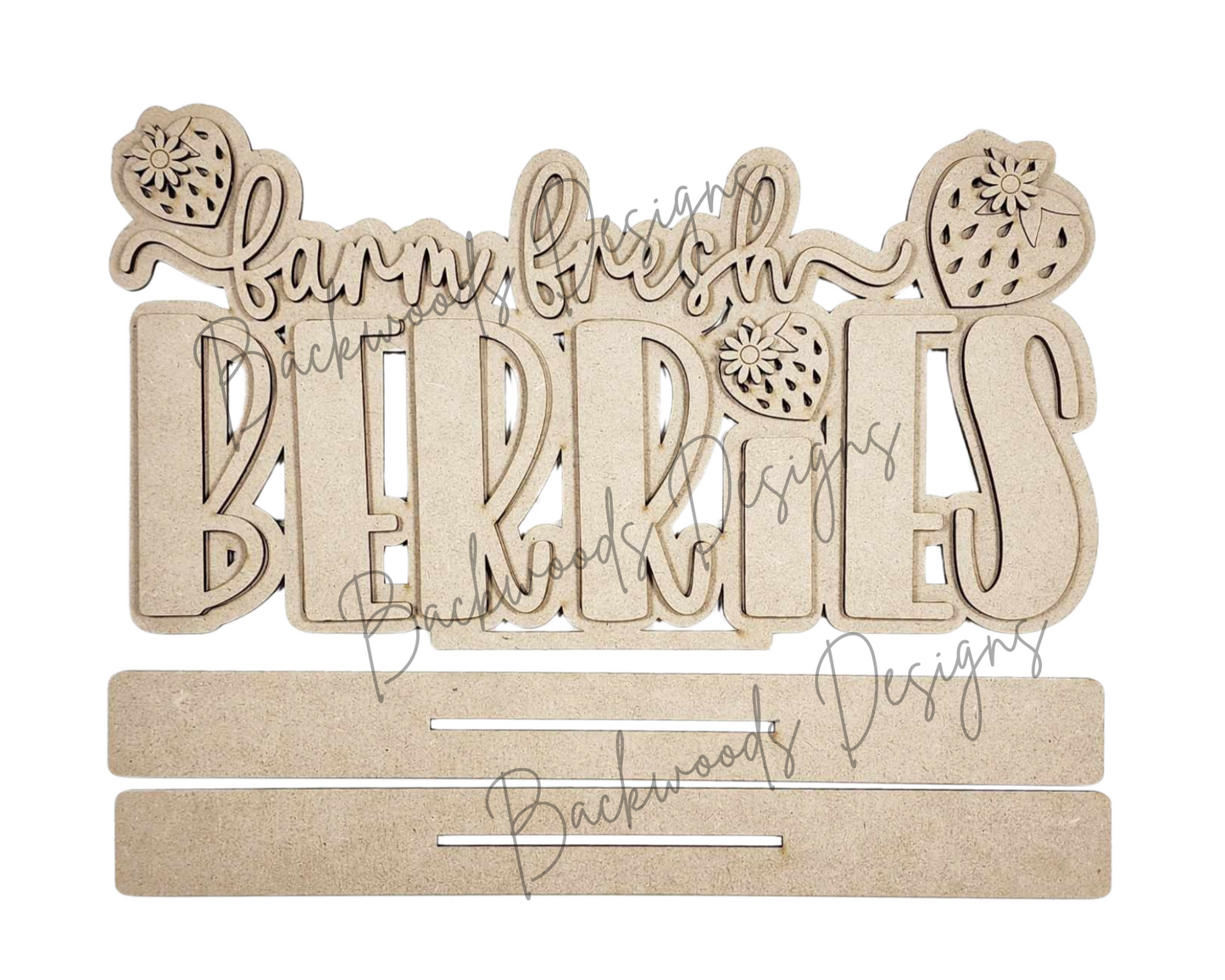 Berry Sweet Strawberry Word Block DIY Craft