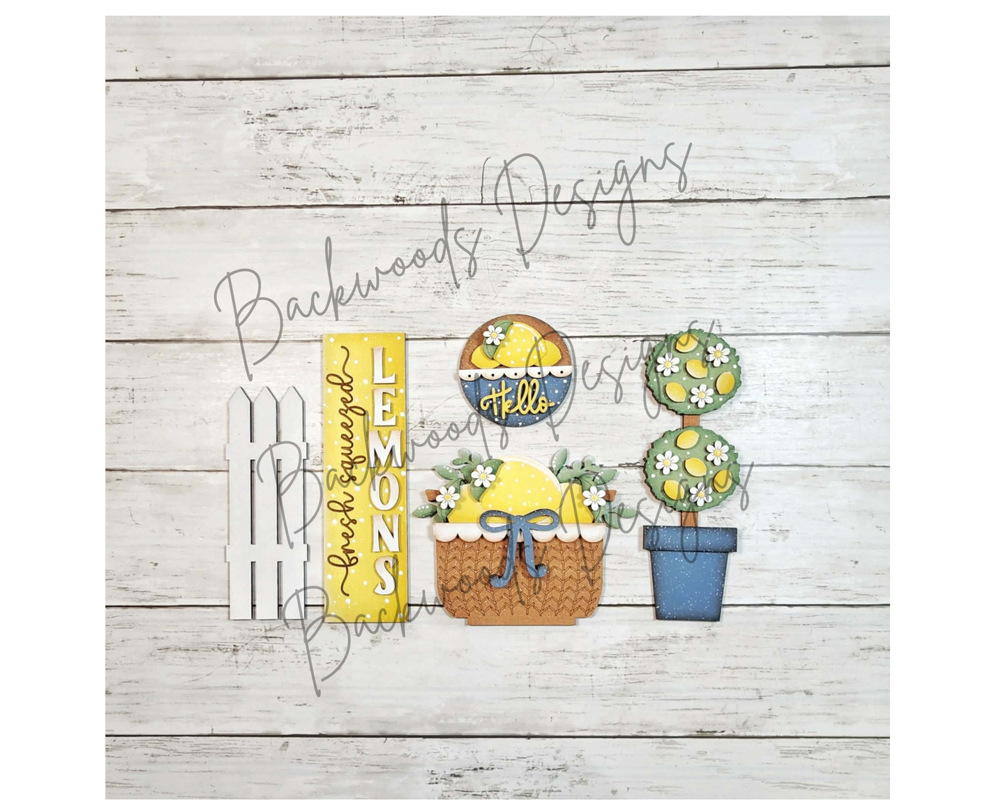 DIY Interchangeable Lemon Porch Door Insert Set