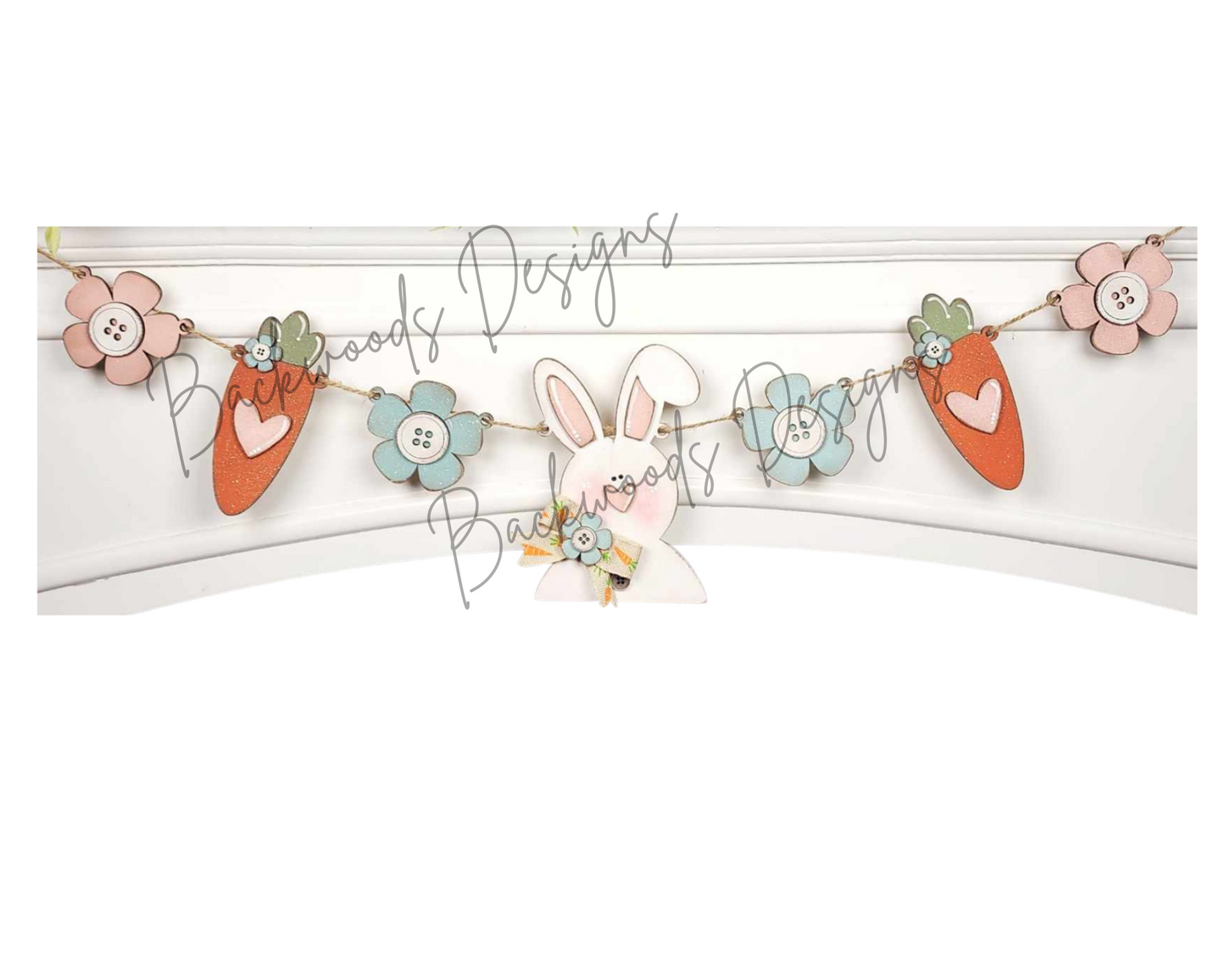 Primitive Bunny and Carrot Easter DIY Tiered Tray Decor