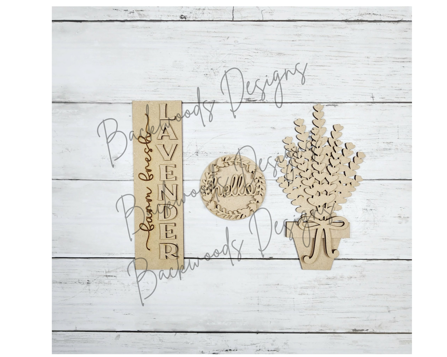 DIY Lavender Barn Door Insert