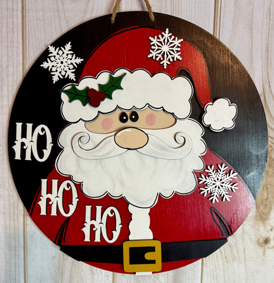 Santa Claus Merry Christmas Ho Ho Ho Door Hanger