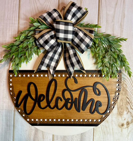 Welcome Ratan Door Hanger