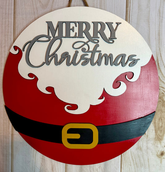 Merry Christmas Santa Door Hanger