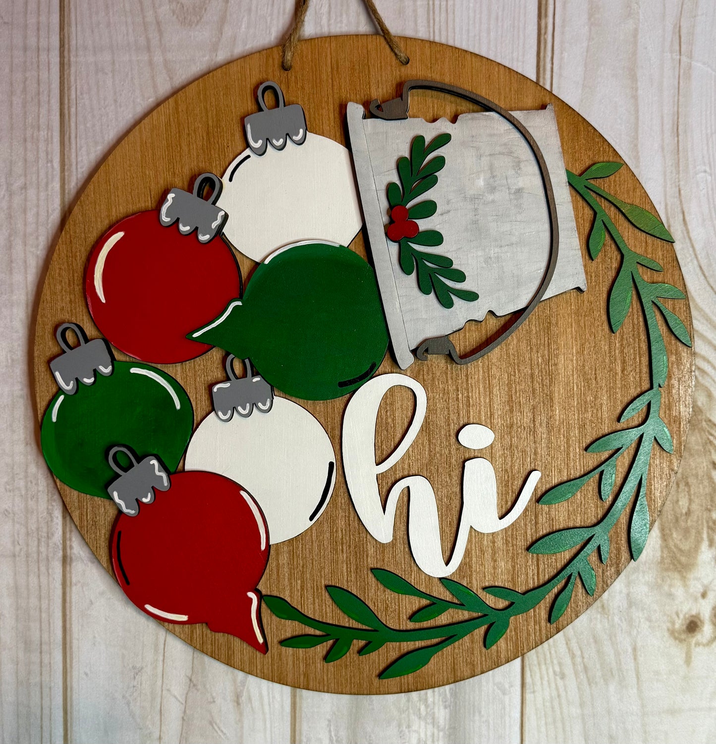 Christmas Ornaments Hi Christmas Door Hanger