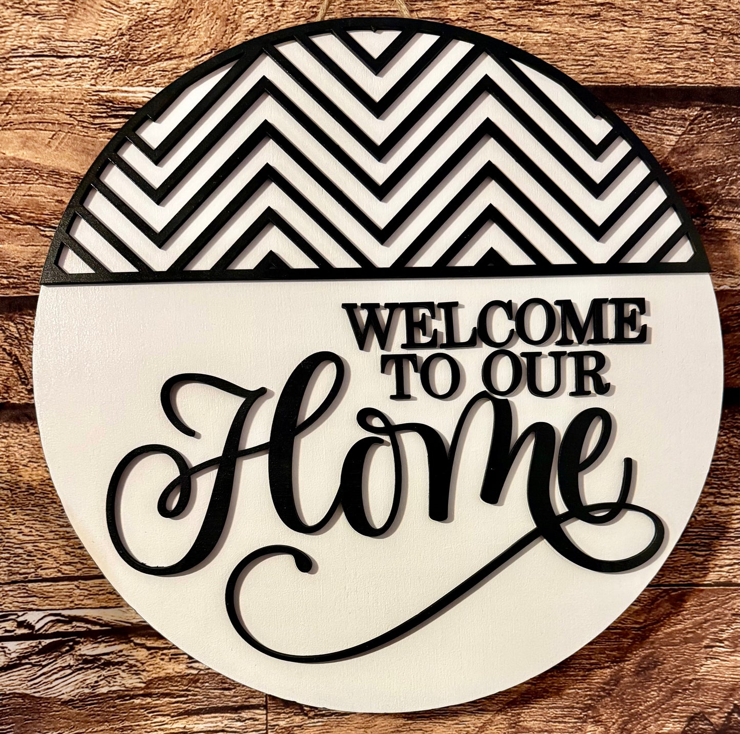 Welcome to Our Home Year Round Door Hanger