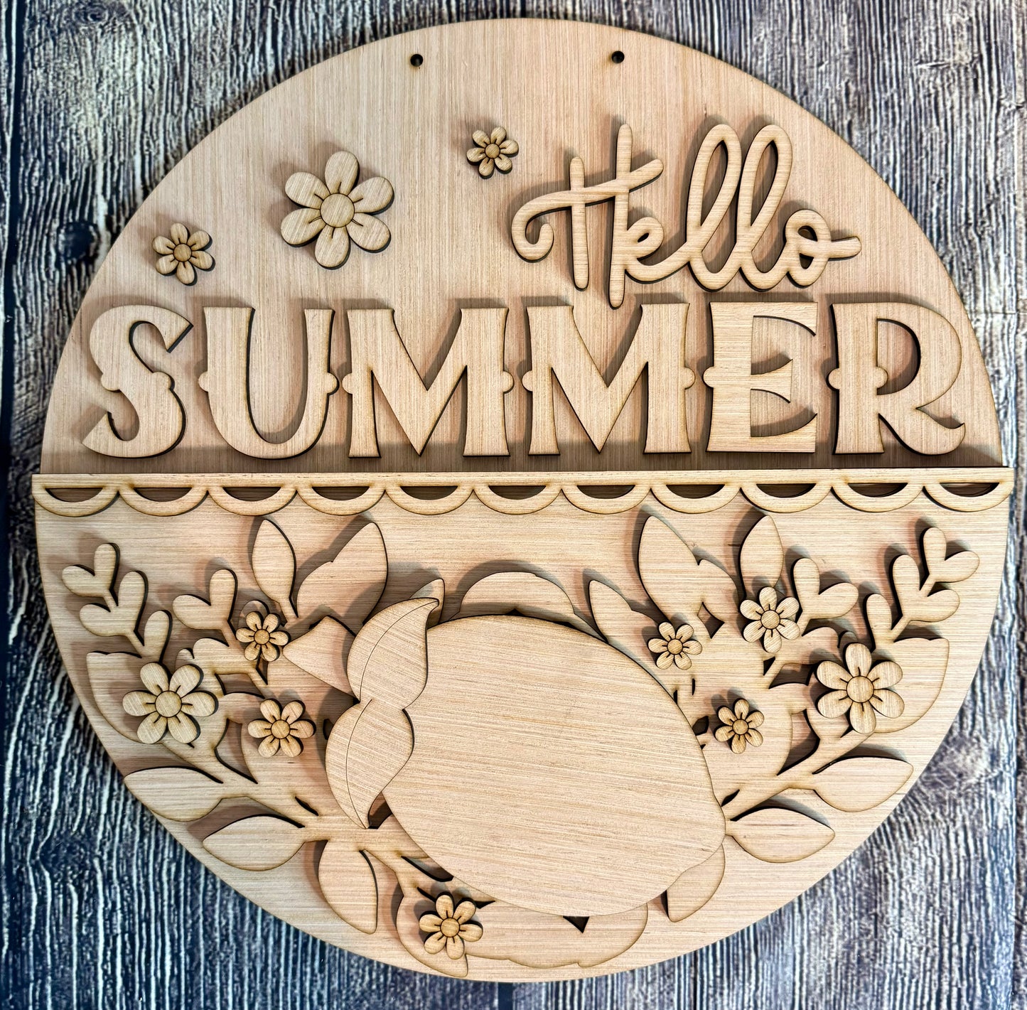 Hello Summer Lemon Door Hanger Blank