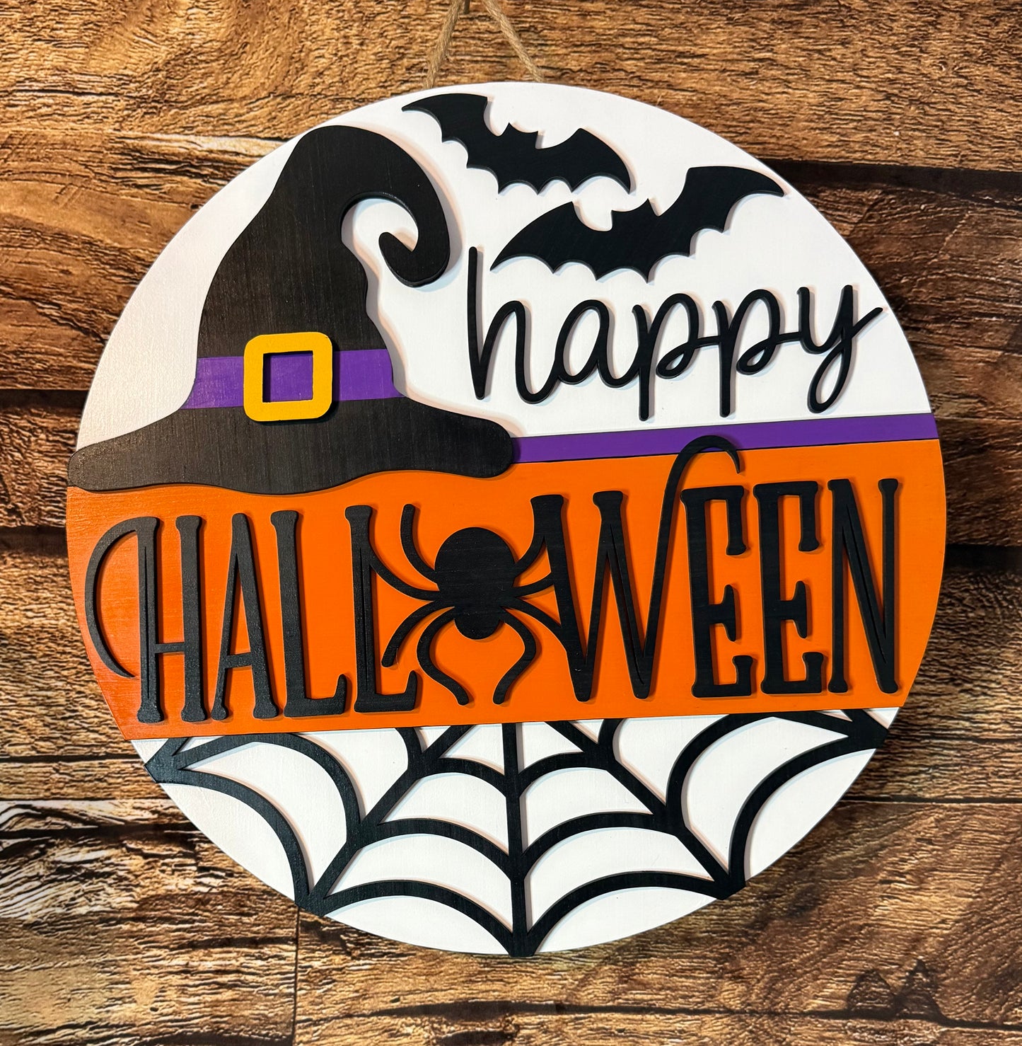 Happy Halloween Witch Hat Door Hanger