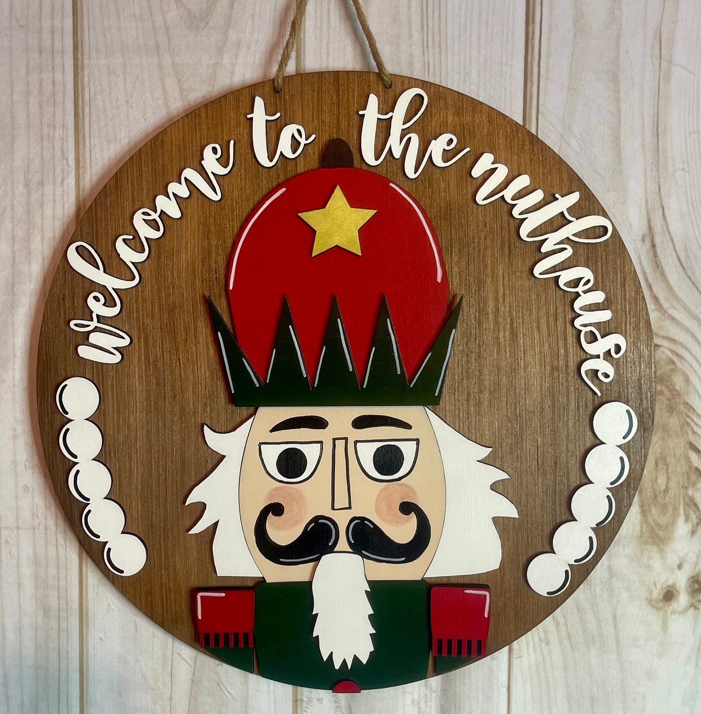 Welcome to the Nuthouse Christmas Door Hanger