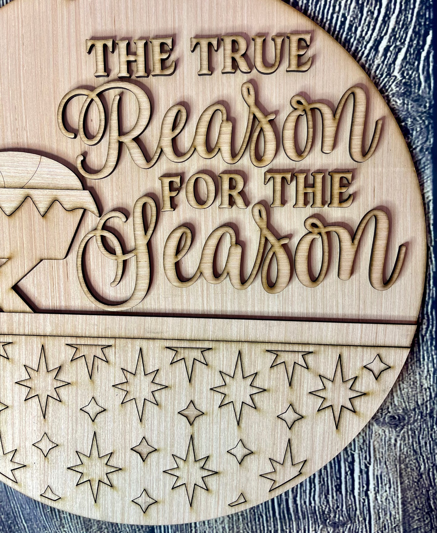 True Reason for the Season Nativity Christmas Door Hanger Blank