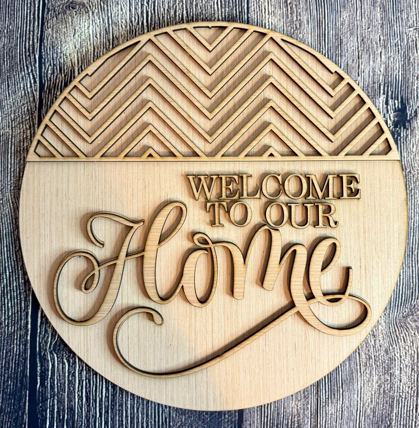 Welcome to Our Home Door Hanger Blank