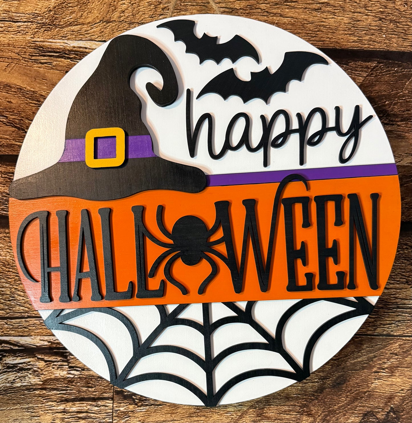 Happy Halloween Witch Hat Door Hanger
