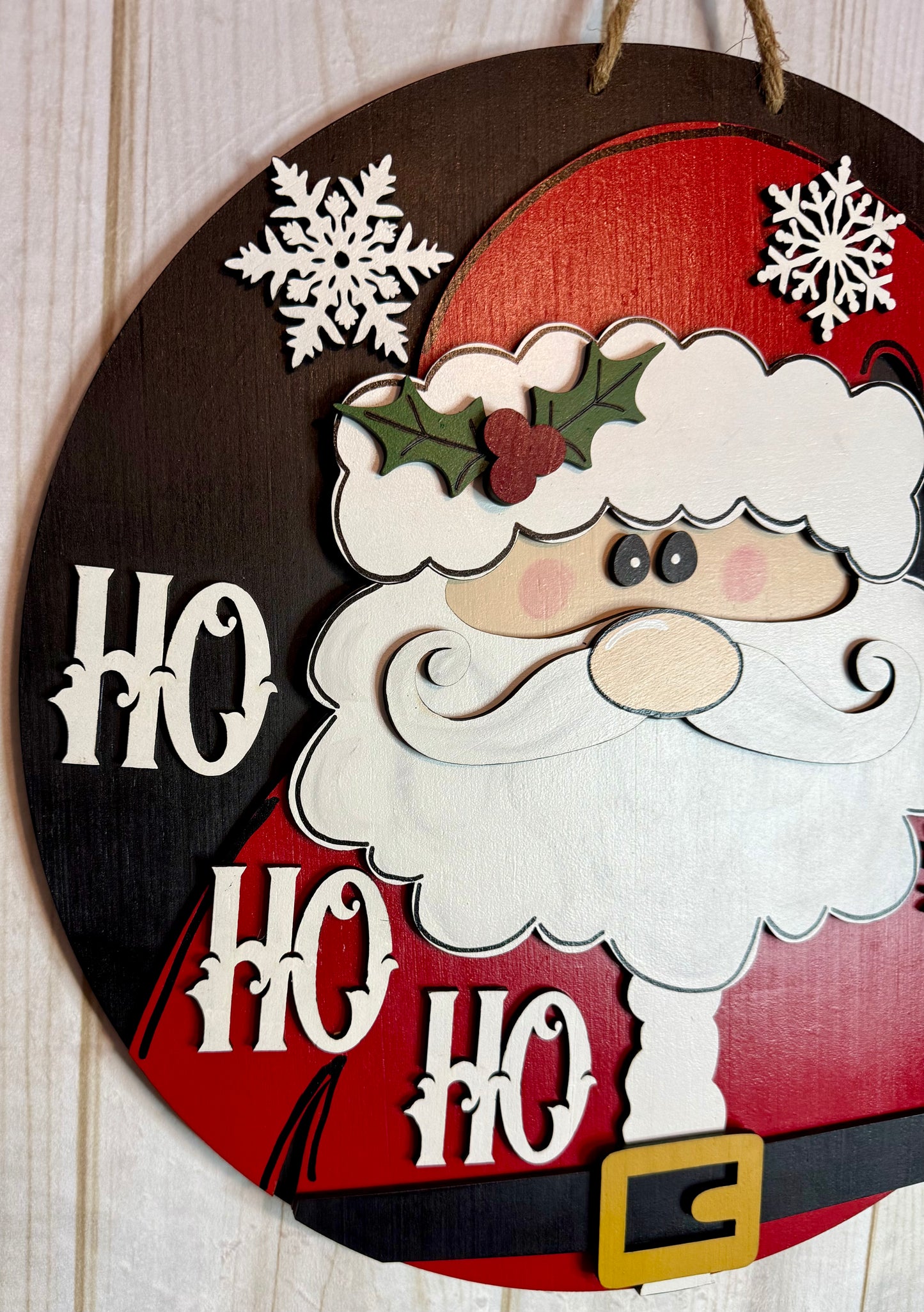 Santa Claus Merry Christmas Ho Ho Ho Door Hanger