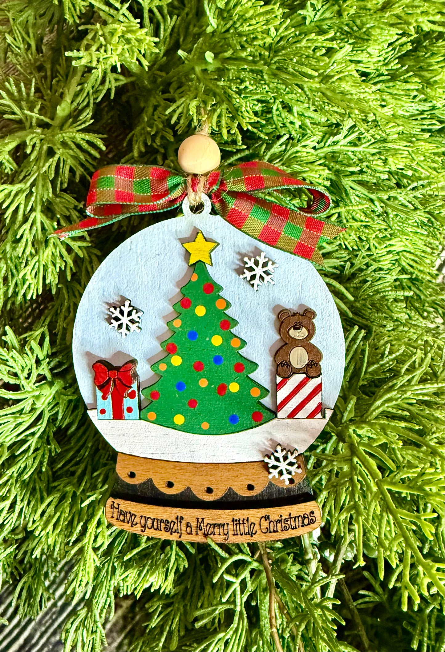 Christmas Tree Snow Globe Ornament