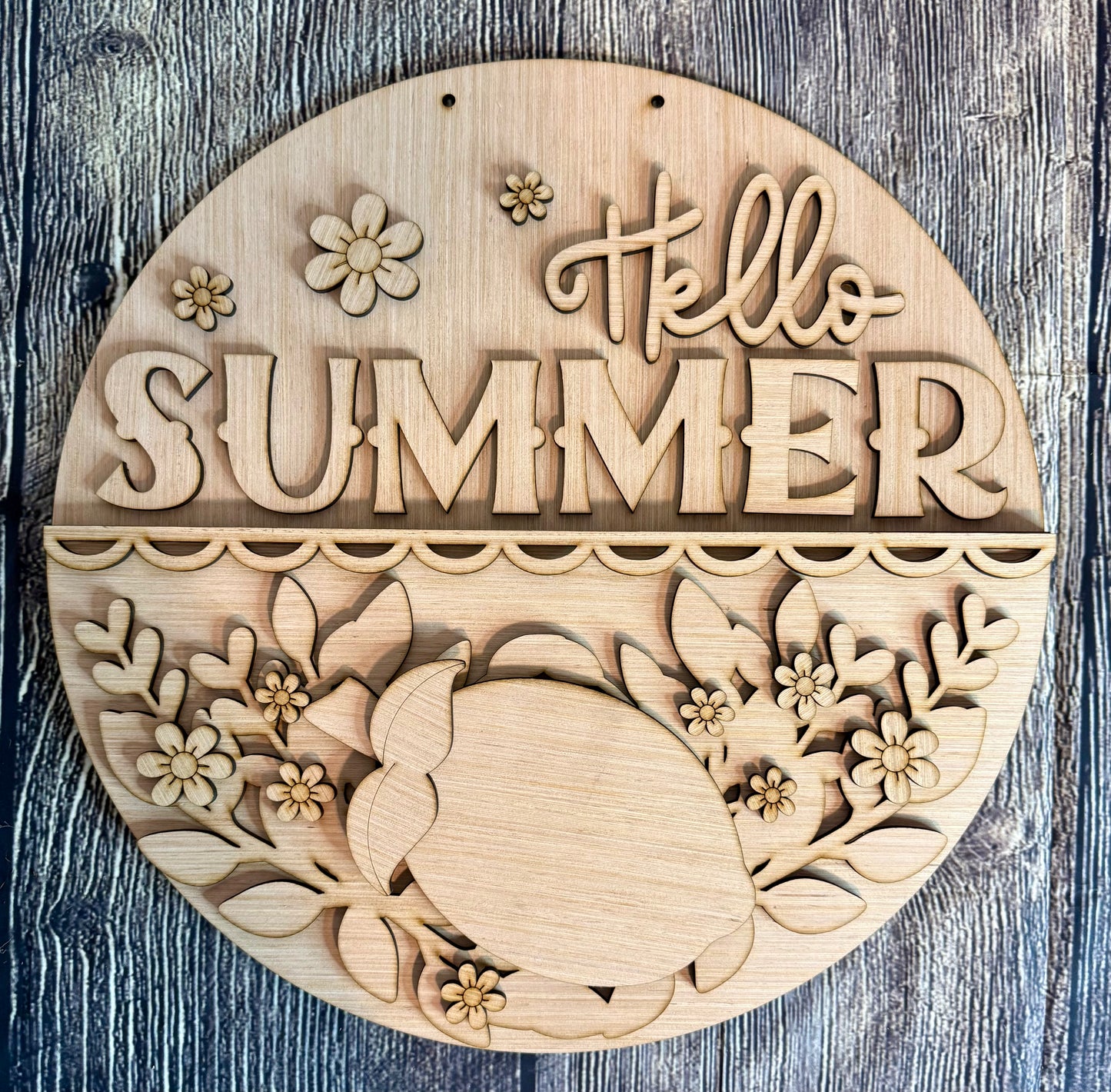 Hello Summer Lemon Door Hanger Blank