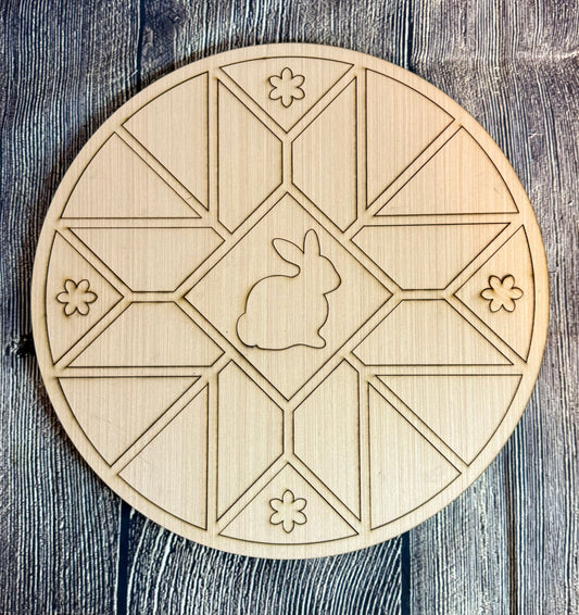 Easter Quilt Pattern Wood Door Hanger Blank