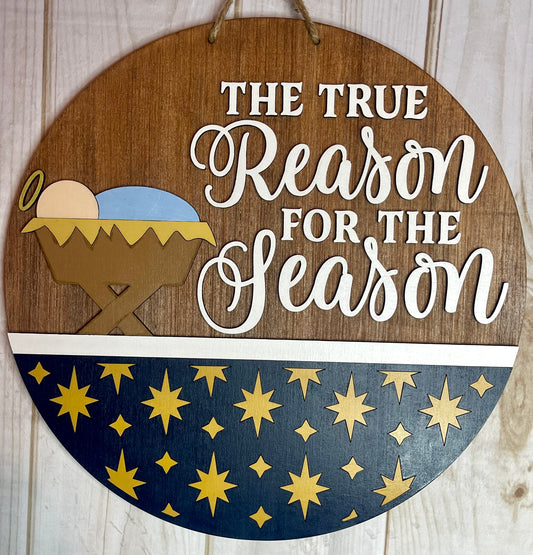 True Meaning of Christmas Door Hanger - Reason for the Season