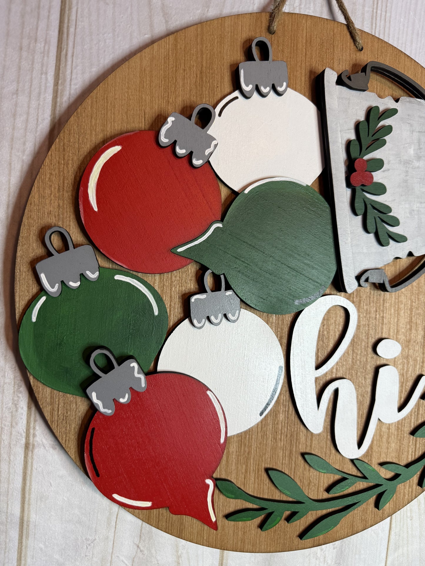 Christmas Ornaments Hi Christmas Door Hanger